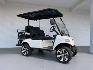 White Evolution Golf Cart 01